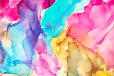 Alkol mürekkebi tekniğinde doğal lüks, soyut, akışkan sanat resimleri. Şefkatli ve rüya gibi duvar kağıtları. Renklerin karışımı şeffaf dalgalar ve altın girdaplar yaratır. Posterler ve diğer basılı materyaller için.