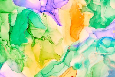 Alkol mürekkebi tekniğinde doğal lüks, soyut, akışkan sanat resimleri. Şefkatli ve rüya gibi duvar kağıtları. Renklerin karışımı şeffaf dalgalar ve altın girdaplar yaratır. Posterler ve diğer basılı materyaller için.