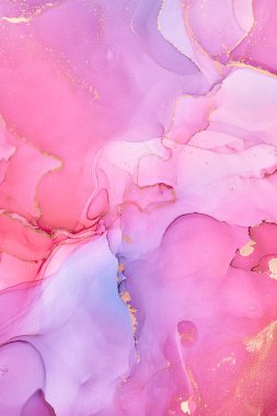 Alkol mürekkebi tekniğinde doğal lüks, soyut, akışkan sanat resimleri. Şefkatli ve rüya gibi duvar kağıtları. Renklerin karışımı şeffaf dalgalar ve altın girdaplar yaratır. Posterler ve diğer basılı materyaller için.