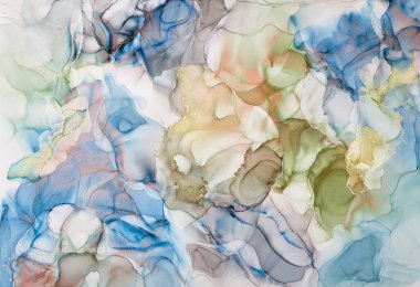 Alkol mürekkebi tekniğinde doğal lüks, soyut, akışkan sanat resimleri. Şefkatli ve rüya gibi duvar kağıtları. Renklerin karışımı şeffaf dalgalar ve altın girdaplar yaratır. Posterler ve diğer basılı materyaller için