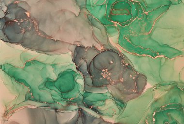 Alkol mürekkebi tekniğinde doğal lüks, soyut, akışkan sanat resimleri. Şefkatli ve rüya gibi duvar kağıtları. Renklerin karışımı şeffaf dalgalar ve altın girdaplar yaratır. Posterler ve diğer basılı materyaller için