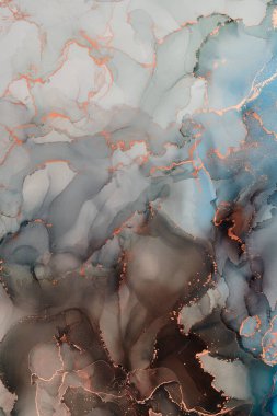 Alkol mürekkebi tekniğinde doğal lüks, soyut, akışkan sanat resimleri. Şefkatli ve rüya gibi duvar kağıtları. Renklerin karışımı şeffaf dalgalar ve altın girdaplar yaratır. Posterler ve diğer basılı materyaller için