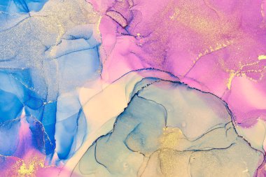 Alkol mürekkebi tekniğinde doğal lüks, soyut, akışkan sanat resimleri. Şefkatli ve rüya gibi duvar kağıtları. Renklerin karışımı şeffaf dalgalar ve altın girdaplar yaratır. Posterler ve diğer basılı materyaller için