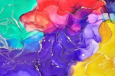 Alkol mürekkebi tekniğinde doğal lüks, soyut, akışkan sanat resimleri. Şefkatli ve rüya gibi duvar kağıtları. Renklerin karışımı şeffaf dalgalar ve altın girdaplar yaratır. Posterler ve diğer basılı materyaller için