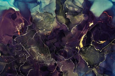 Alkol mürekkebi tekniğinde doğal lüks, soyut, akışkan sanat resimleri. Şefkatli ve rüya gibi duvar kağıtları. Renklerin karışımı şeffaf dalgalar ve altın girdaplar yaratır. Posterler ve diğer basılı materyaller için