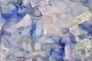 Alkol mürekkebi tekniğinde doğal lüks, soyut, akışkan sanat resimleri. Şefkatli ve rüya gibi duvar kağıtları. Renklerin karışımı şeffaf dalgalar ve altın girdaplar yaratır. Posterler ve diğer basılı materyaller için
