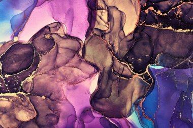 Alkol mürekkebi tekniğinde doğal lüks, soyut, akışkan sanat resimleri. Şefkatli ve rüya gibi duvar kağıtları. Renklerin karışımı şeffaf dalgalar ve altın girdaplar yaratır. Posterler ve diğer basılı materyaller için