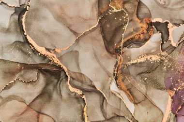 Alkol mürekkebi tekniğinde doğal lüks, soyut, akışkan sanat resimleri. Şefkatli ve rüya gibi duvar kağıtları. Renklerin karışımı şeffaf dalgalar ve altın girdaplar yaratır. Posterler ve diğer basılı materyaller için