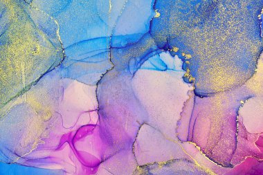 Alkol mürekkebi tekniğinde doğal lüks, soyut, akışkan sanat resimleri. Şefkatli ve rüya gibi duvar kağıtları. Renklerin karışımı şeffaf dalgalar ve altın girdaplar yaratır. Posterler ve diğer basılı materyaller için