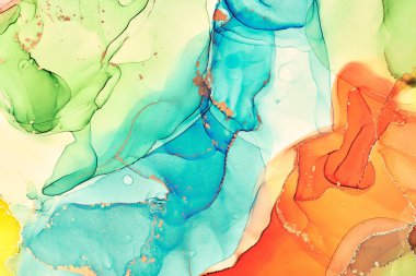 Alkol mürekkebi tekniğinde doğal lüks, soyut, akışkan sanat resimleri. Şefkatli ve rüya gibi duvar kağıtları. Renklerin karışımı şeffaf dalgalar ve altın girdaplar yaratır. Posterler ve diğer basılı materyaller için