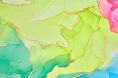 Alkol mürekkebi tekniğinde doğal lüks, soyut, akışkan sanat resimleri. Şefkatli ve rüya gibi duvar kağıtları. Renklerin karışımı şeffaf dalgalar ve altın girdaplar yaratır. Posterler ve diğer basılı materyaller için