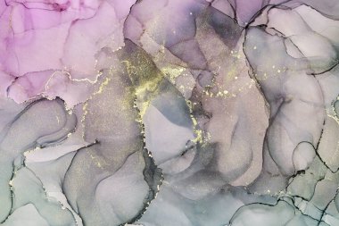 Alkol mürekkebi tekniğinde doğal lüks, soyut, akışkan sanat resimleri. Şefkatli ve rüya gibi duvar kağıtları. Renklerin karışımı şeffaf dalgalar ve altın girdaplar yaratır. Posterler ve diğer basılı materyaller için