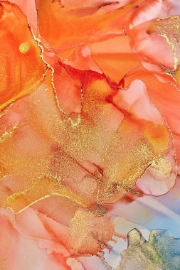 Alkol mürekkebi tekniğinde doğal lüks, soyut, akışkan sanat resimleri. Şefkatli ve rüya gibi duvar kağıtları. Renklerin karışımı şeffaf dalgalar ve altın girdaplar yaratır. Posterler ve diğer basılı materyaller için