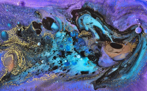 Natural  luxury abstract fluid art painting colourful acrylic bubbles.
