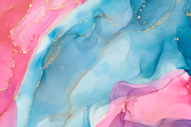 Şeffaf renk akımları, yılan gibi kıvrılan metalik girdaplar ve köpüklü renk spreyleri bu serbest akan dokuların manzarasını şekillendirir. Alkol mürekkebi tekniğindeki doğal lüks, akışkan sanat resimleri.