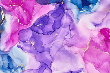 Şeffaf renk akımları, yılan gibi kıvrılan metalik girdaplar ve köpüklü renk spreyleri bu serbest akan dokuların manzarasını şekillendirir. Alkol mürekkebi tekniğindeki doğal lüks, akışkan sanat resimleri.