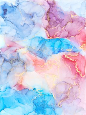 Şeffaf renk akımları, yılan gibi kıvrılan metalik girdaplar ve köpüklü renk spreyleri bu serbest akan dokuların manzarasını şekillendirir. Alkol mürekkebi tekniğindeki doğal lüks, akışkan sanat resimleri.