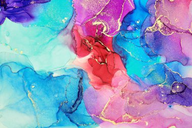 Şeffaf renk akımları, yılan gibi kıvrılan metalik girdaplar ve köpüklü renk spreyleri bu serbest akan dokuların manzarasını şekillendirir. Alkol mürekkebi tekniğindeki doğal lüks, akışkan sanat resimleri.