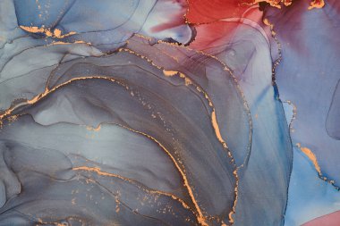 Alkol mürekkebi tekniğinde doğal lüks, soyut, akışkan sanat resimleri. Şefkatli ve rüya gibi duvar kağıtları. Renklerin karışımı şeffaf dalgalar ve altın girdaplar yaratır. Posterler ve diğer basılı materyaller için