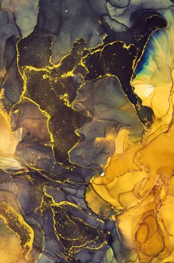 Alkol mürekkebi tekniğinde doğal lüks, soyut, akışkan sanat resimleri. Şefkatli ve rüya gibi duvar kağıtları. Renklerin karışımı şeffaf dalgalar ve altın girdaplar yaratır. Posterler ve diğer basılı materyaller için