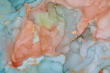 Alkol mürekkebi tekniğinde doğal lüks, soyut, akışkan sanat resimleri. Şefkatli ve rüya gibi duvar kağıtları. Renklerin karışımı şeffaf dalgalar ve altın girdaplar yaratır. Posterler ve diğer basılı materyaller için