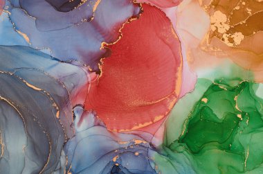 Alkol mürekkebi tekniğinde doğal lüks, soyut, akışkan sanat resimleri. Şefkatli ve rüya gibi duvar kağıtları. Renklerin karışımı şeffaf dalgalar ve altın girdaplar yaratır. Posterler ve diğer basılı materyaller için