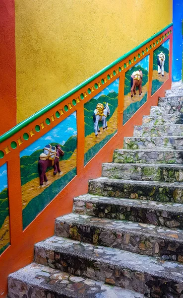 Bela Colora Colombiana Town Tourist Destination Seus Fortes São Complementares — Fotografia de Stock