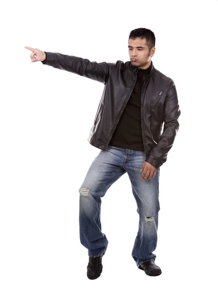 Guapo casual hombre bailando — Foto de Stock