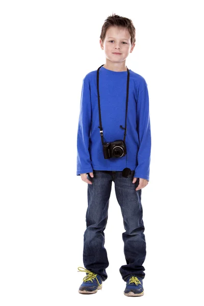 Chlapec, fotografování — Stock fotografie