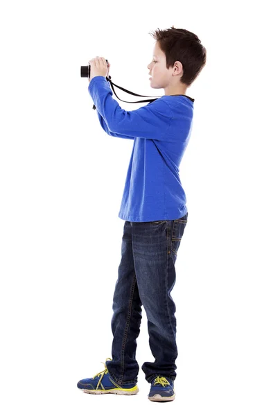 Junge macht ein Foto — Stockfoto