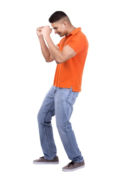 Alegre bonito casual homem — Fotografia de Stock