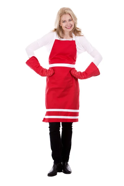 Female cook in apron — Stock Photo, Image