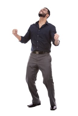 beyaz üzerine başarılı iş adamı