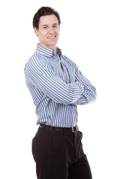 Successful businessman on white — Stock Photo, Image