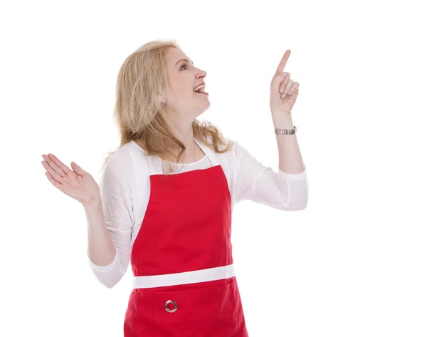 Female cook in apron — Stock Photo, Image