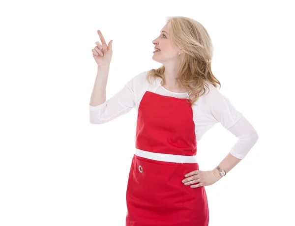 Female cook in apron — Stock Photo, Image