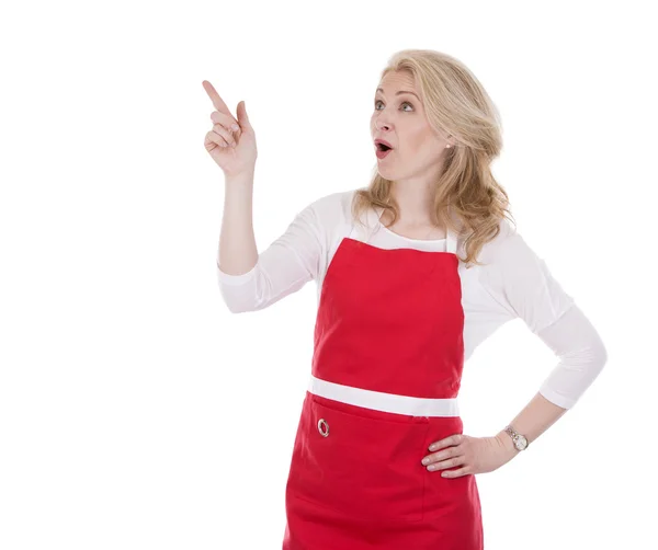 Female cook in apron — Stock Photo, Image