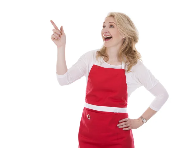 Female cook in apron — Stock Photo, Image