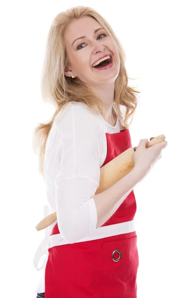 Female cook in apron — Stock Photo, Image