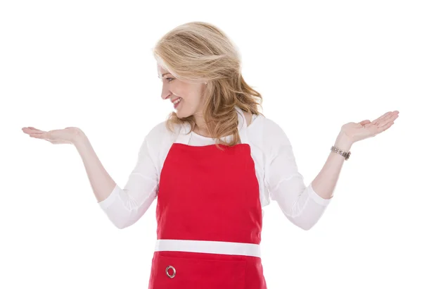 Female cook in apron — Stock Photo, Image