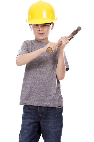 Niño pequeño con casco — Foto de Stock