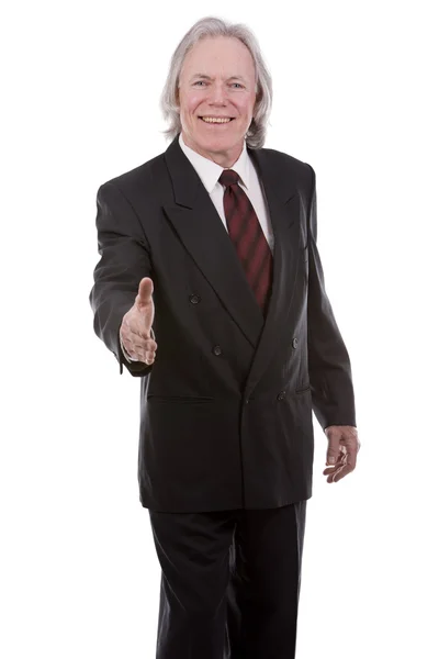 Senior businessman on white — Stock Photo, Image