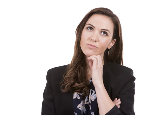 Exitosa mujer de negocios en blanco — Foto de Stock