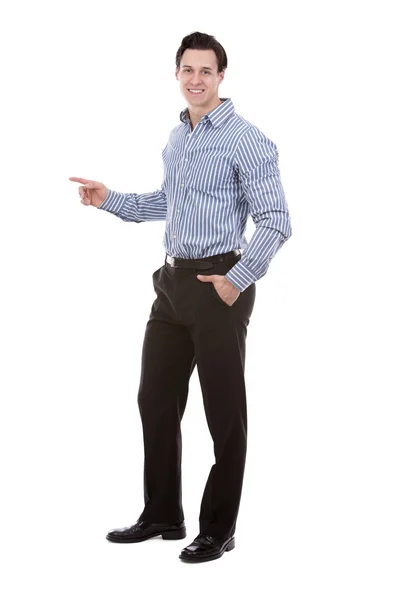 Successful businessman on white — Stock Photo, Image