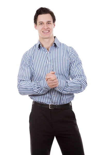 Successful businessman on white — Stock Photo, Image