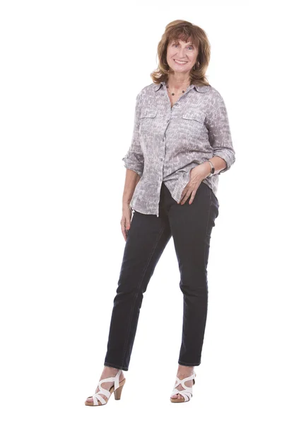 Middle aged casual woman — Stock Photo, Image