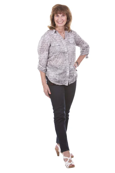 Middle aged casual woman — Stock Photo, Image