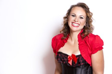 brunette pinup stijl