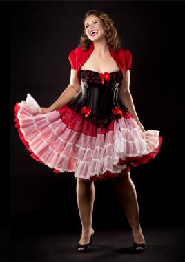 brunette pinup stijl