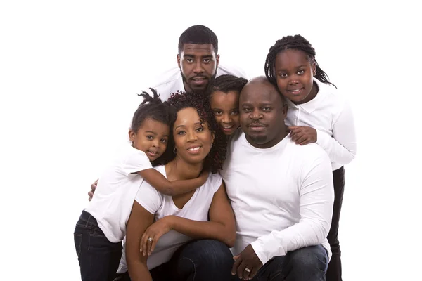 Schwarze, lässige Familie — Stockfoto